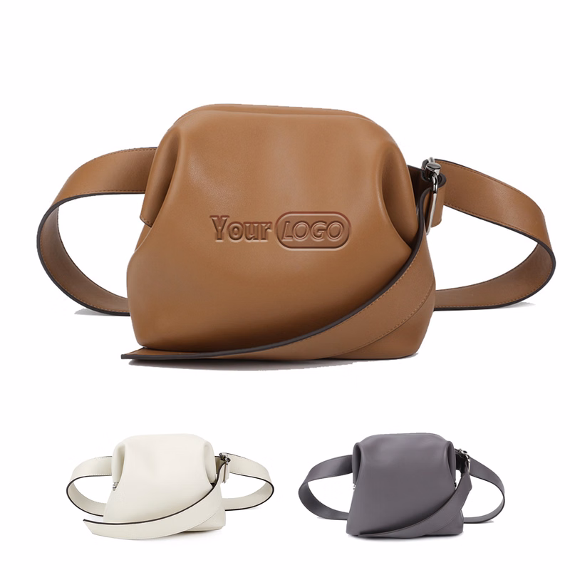Genuine Leather one-shoulder mini handle lifts up