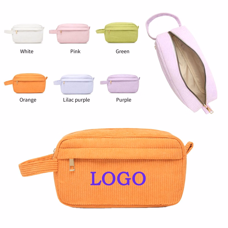 Corduroy Cosmetic Pouch