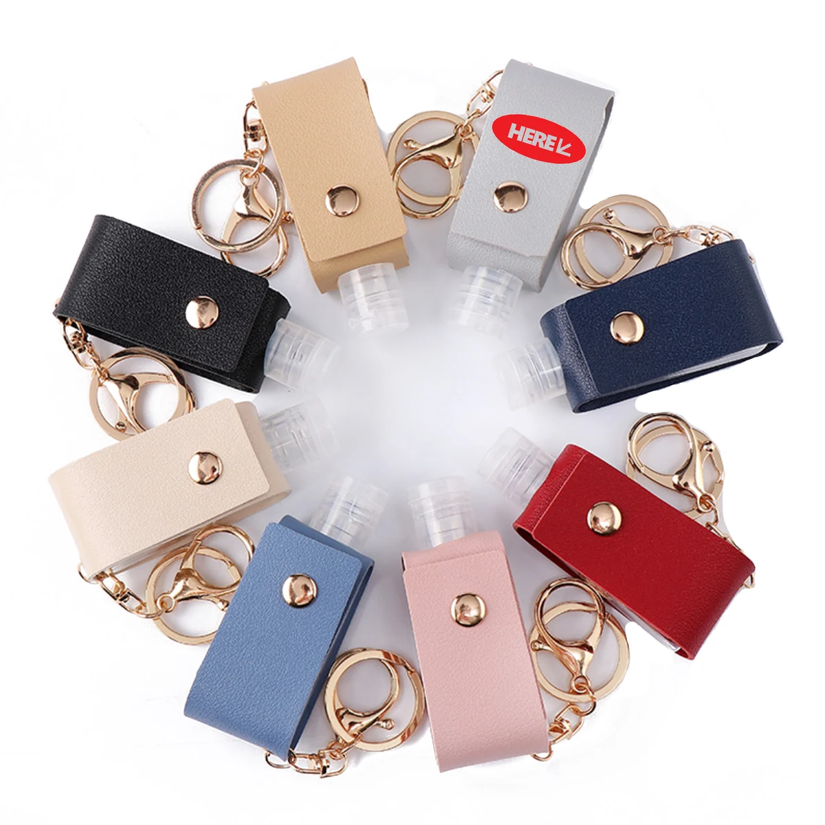 Hand Sanitizer Holder Perfume Travel Bottle Keychain 1