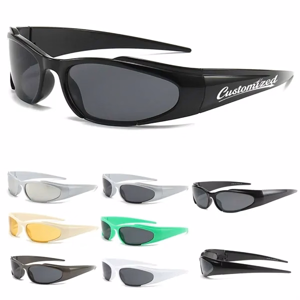 Custom Wraparound UV400 Cycling Sunglasses — High-Impact Sports Promotional Eyewear