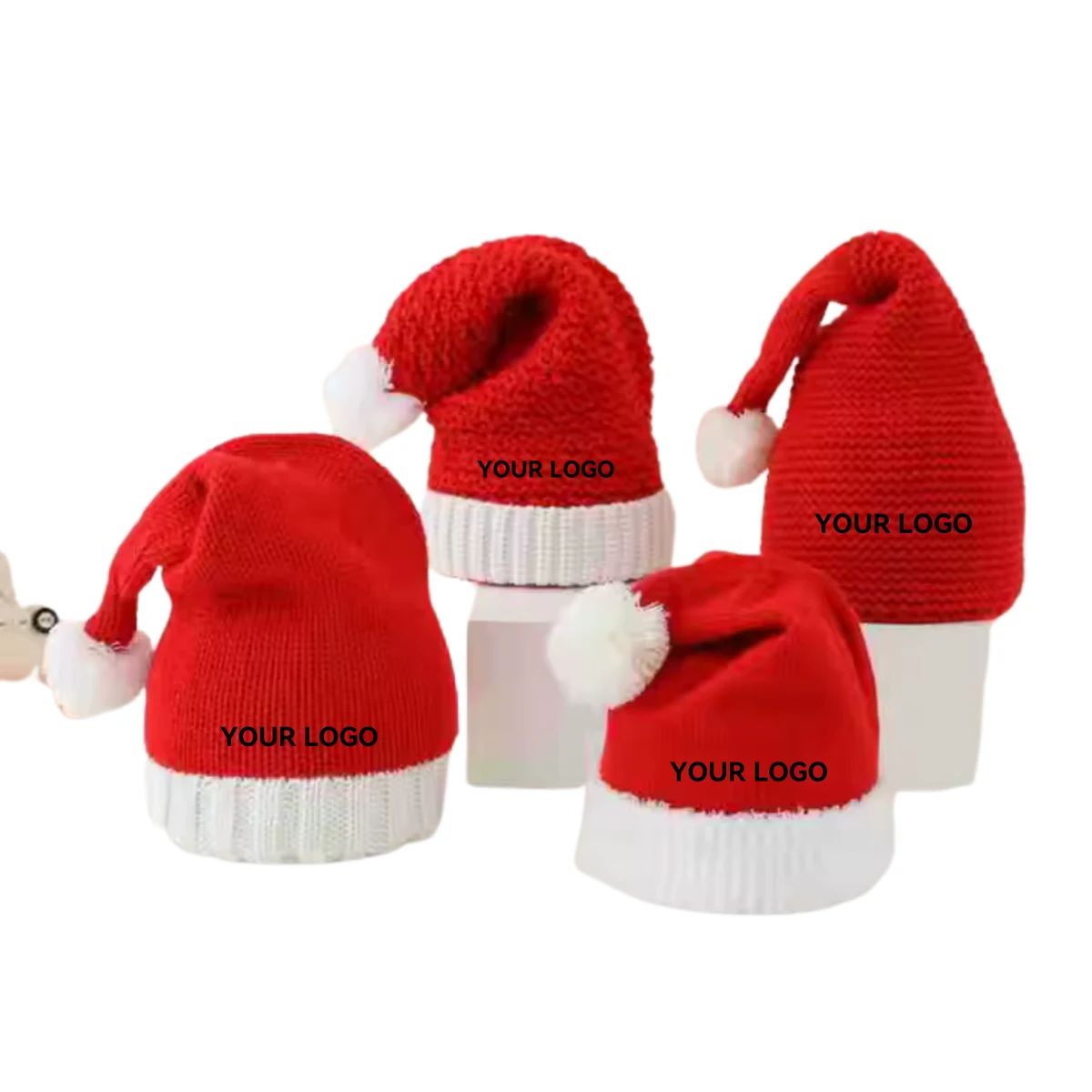 Matching Knitted Christmas Hats for Families 1