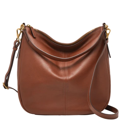 Fossil Jolie Leather Hobo Bag - Brown 1