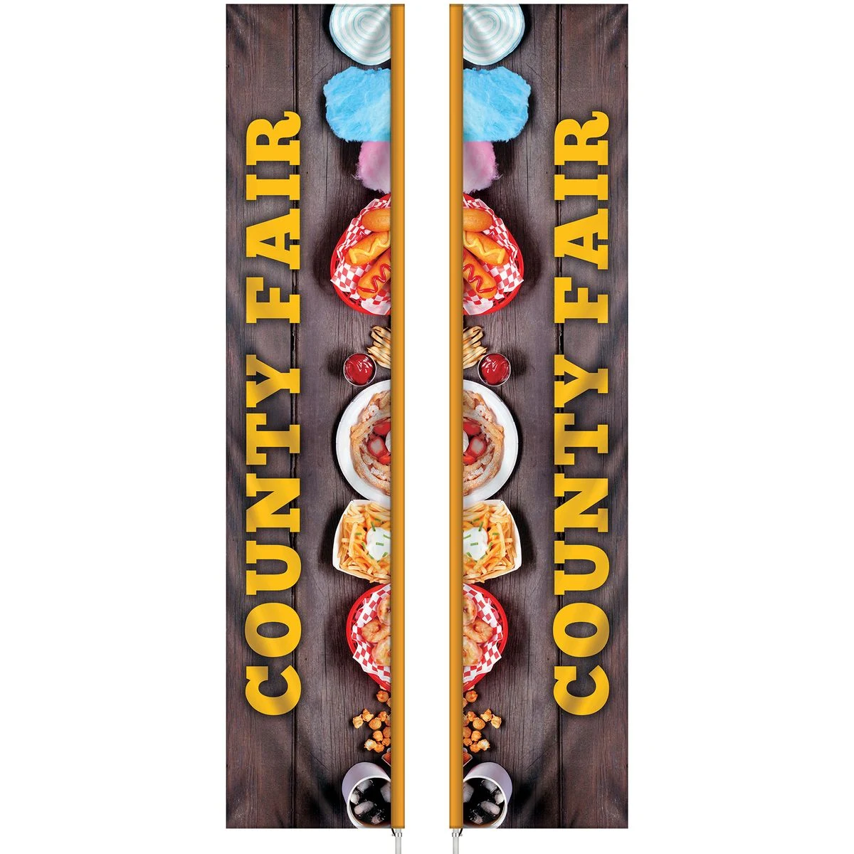 3' x 15' Custom Double Sided Square Feather Flag 1