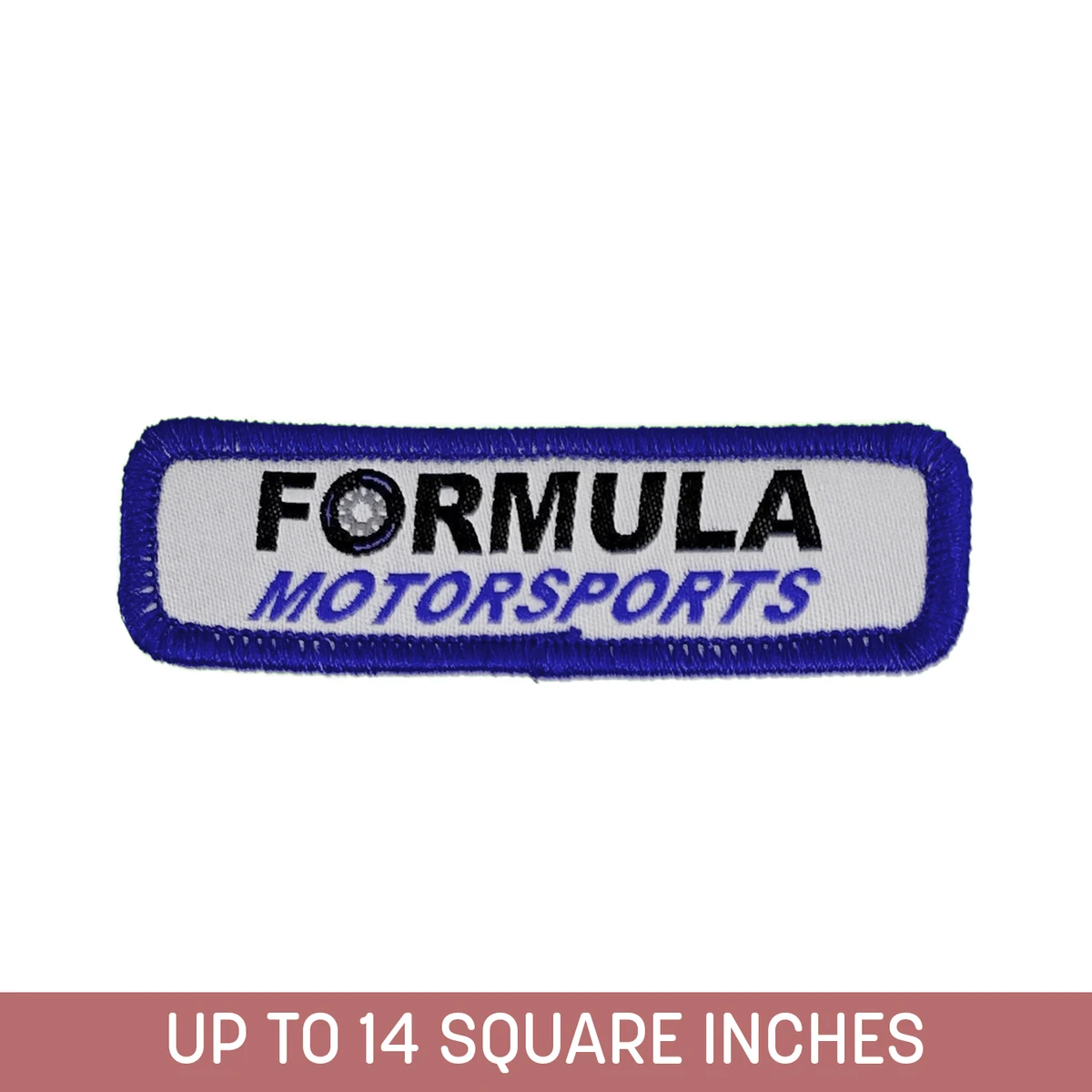 Woven Patch (Iron-On) Up To 14 Sq. In. w/ Merrowed Edge (4-ply) 1