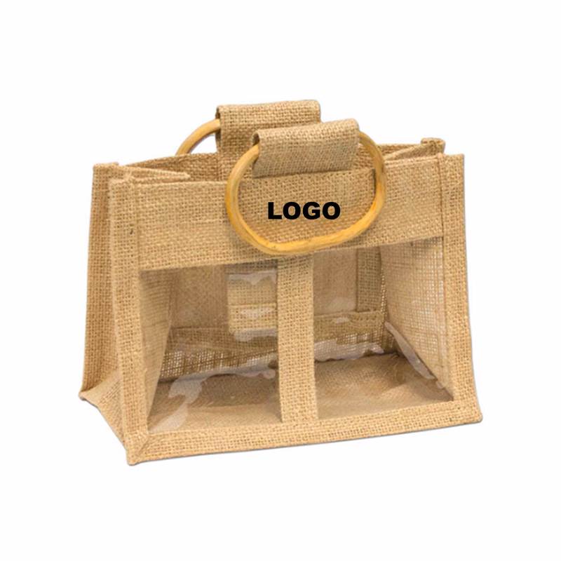 Custom Natural Gift Set Jute Jar Bag