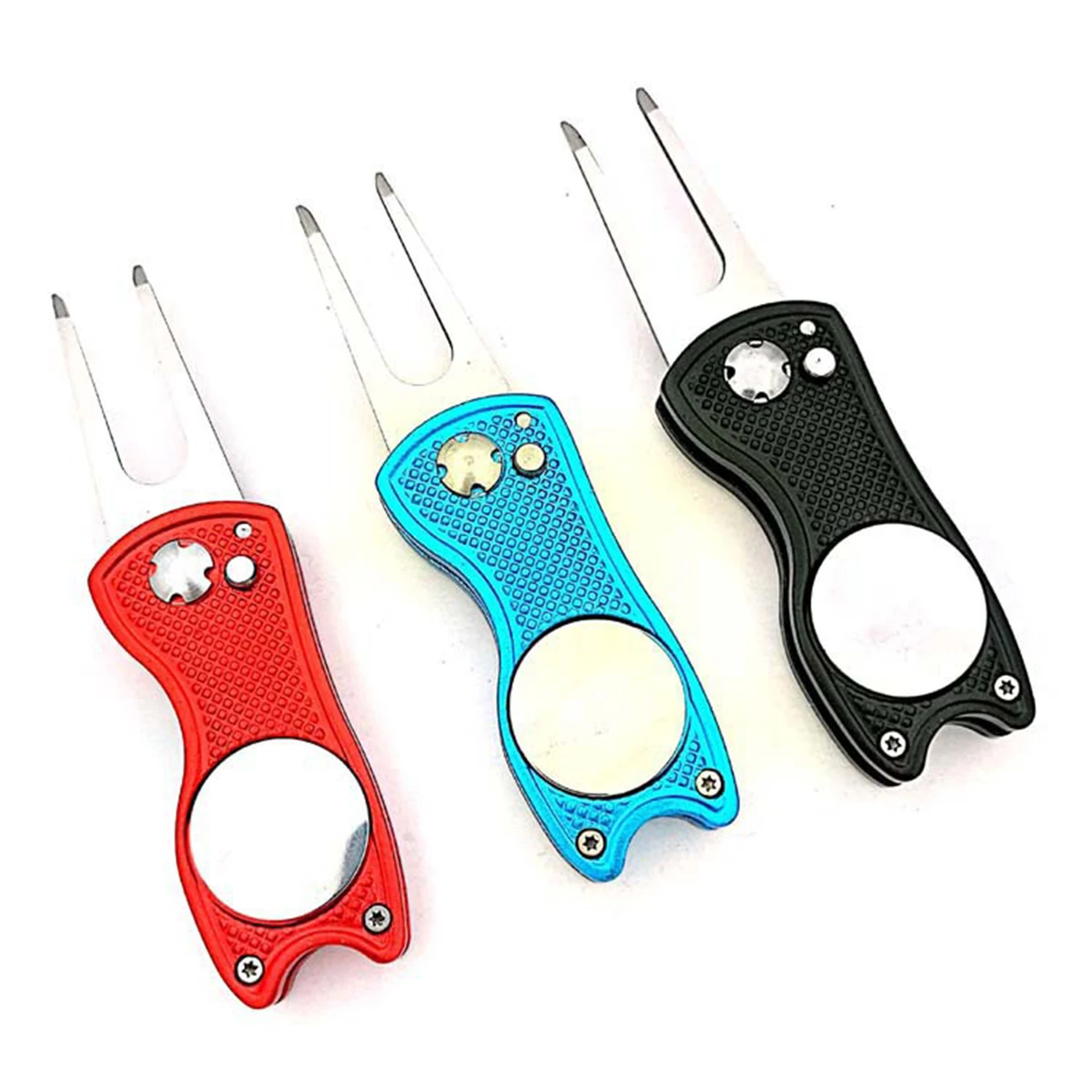 Foldable Stainless Steel Golf Divot Repair Tool 1