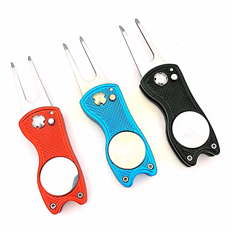 Foldable Stainless Steel Golf Divot Repair Tool