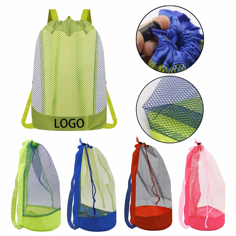 Beach Toy Mesh Drawstring Backpack
