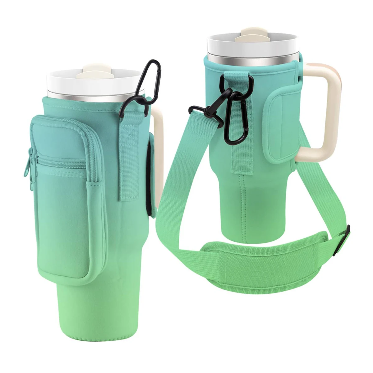 Neoprene Tumbler Sleeve with Shoulder Strap, 40 oz. 1