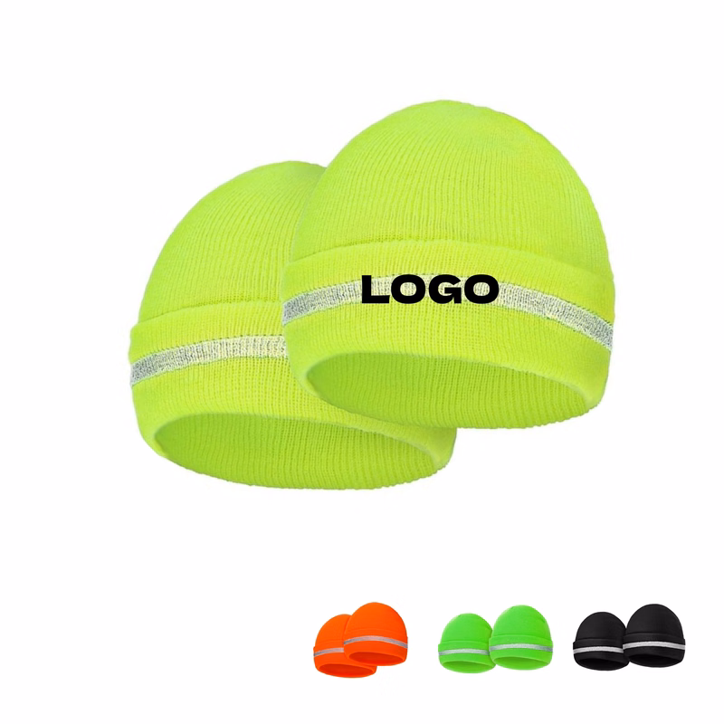 Adult Reflective Knit Warm Winter Hats