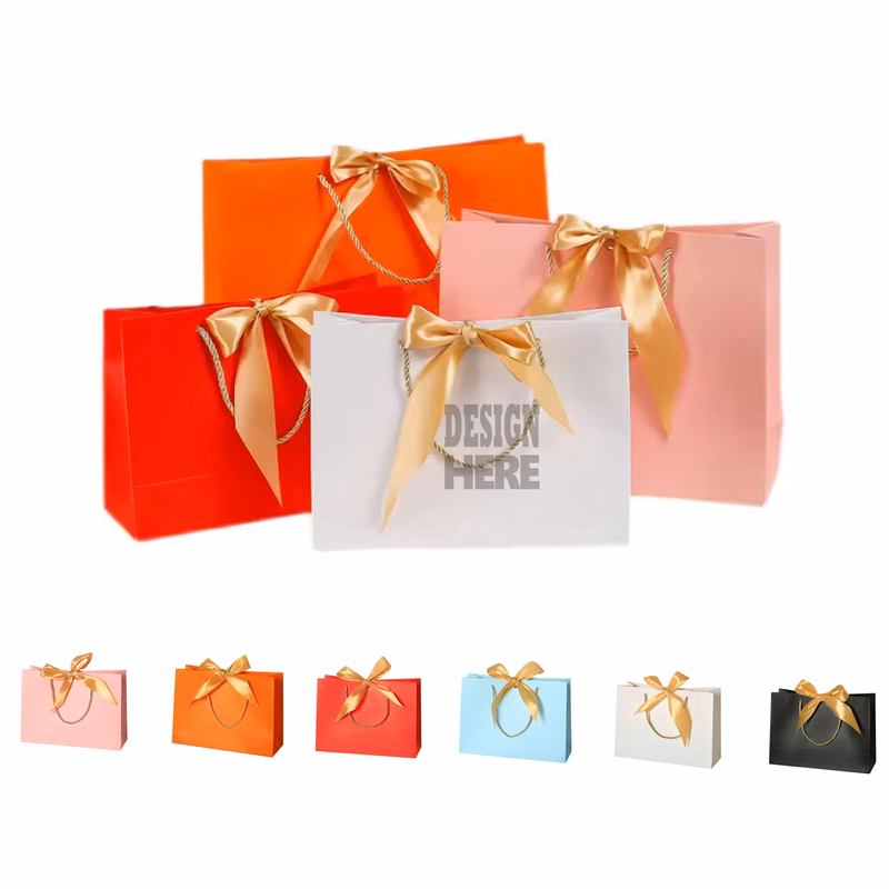Euro Gift Bags with Bow Ribbon