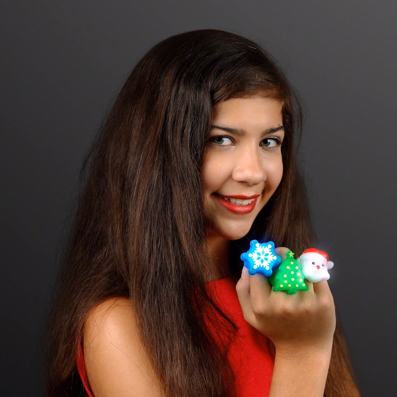 Blinky Soft Christmas Rings - ASSORTED