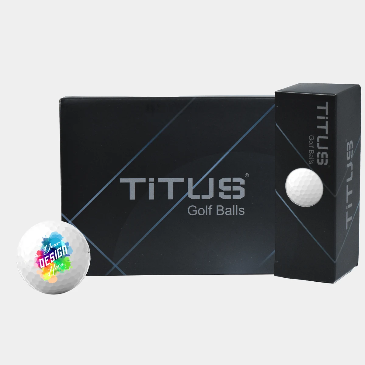 TiTUS® White Golf Balls with Custom Imprints 1