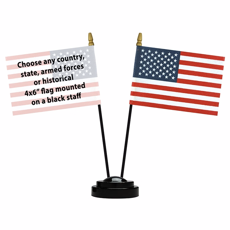 Diplomat Desk Set w/ 1 Additional Flag