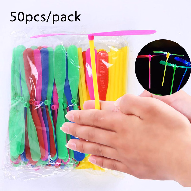 LED Spinning Bamboo Dragonfly Helicopter Toy