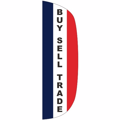 "BUY, SELL, TRADE" 3' x 10' Message Flutter Flag