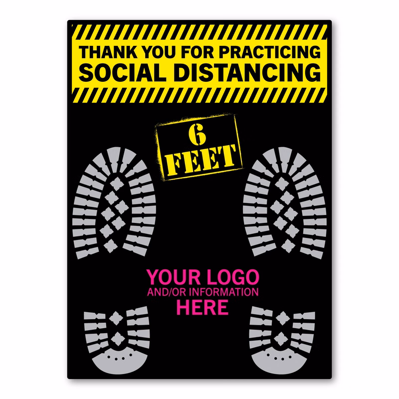 Rectangle Floor Decal - 14" x 19"