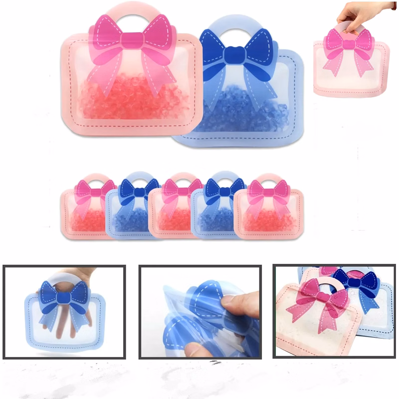 Bow portable packaging baked cookies and snacks sealed bag