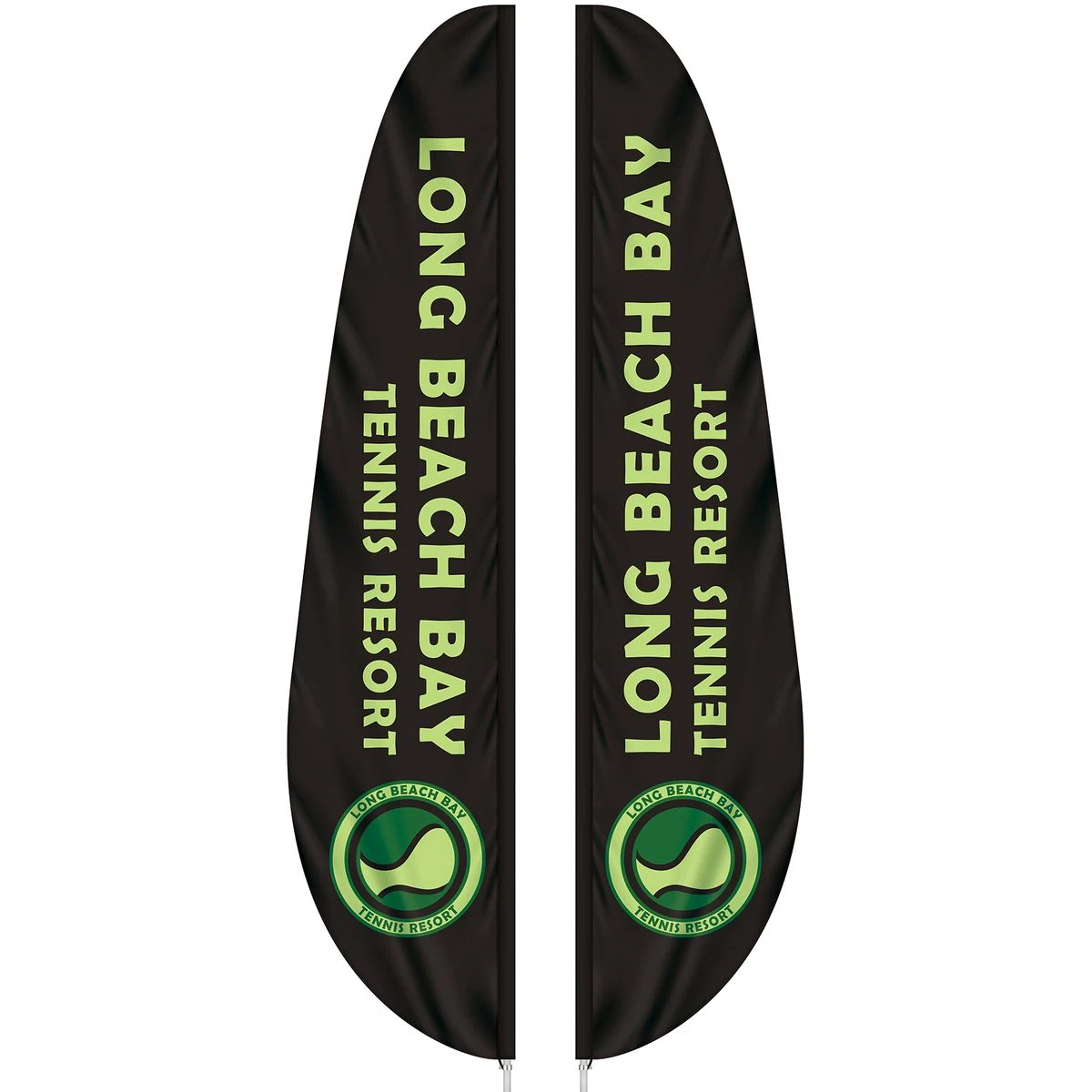 3' x 15' Custom Double Sided Feather Flag 1