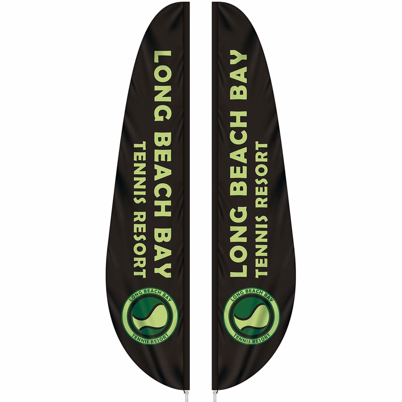 3' x 15' Custom Double Sided Feather Flag