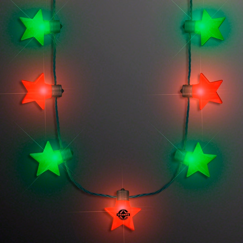 Christmas Stars Light Up String Necklace