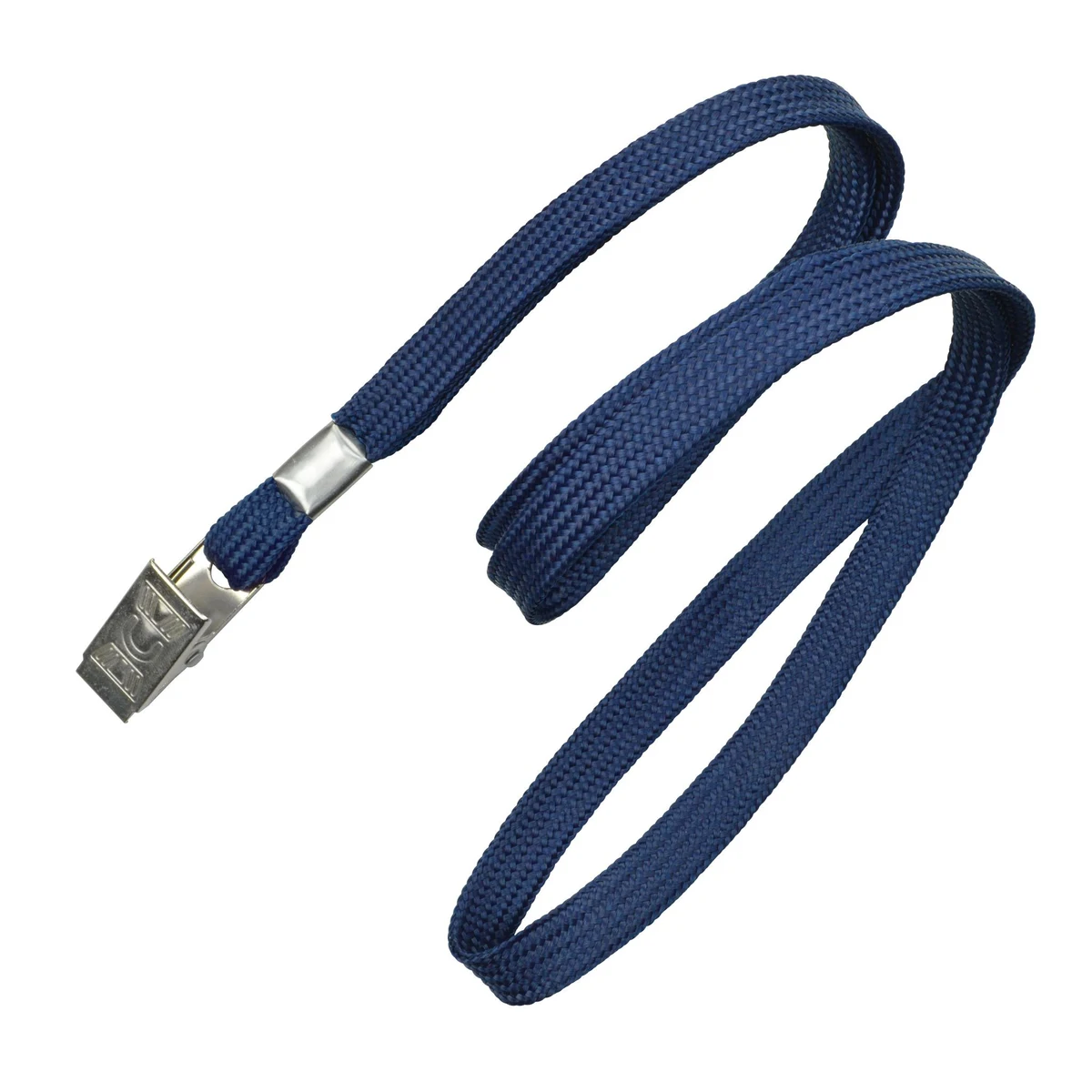 3/8" Blank Lanyard w/Bulldog Clip (Navy Blue) 1