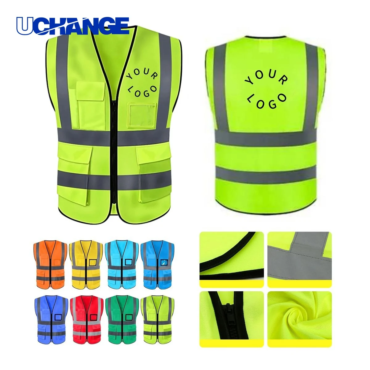 Safety Vest with Multi Pocket Organizer for Work Use 1