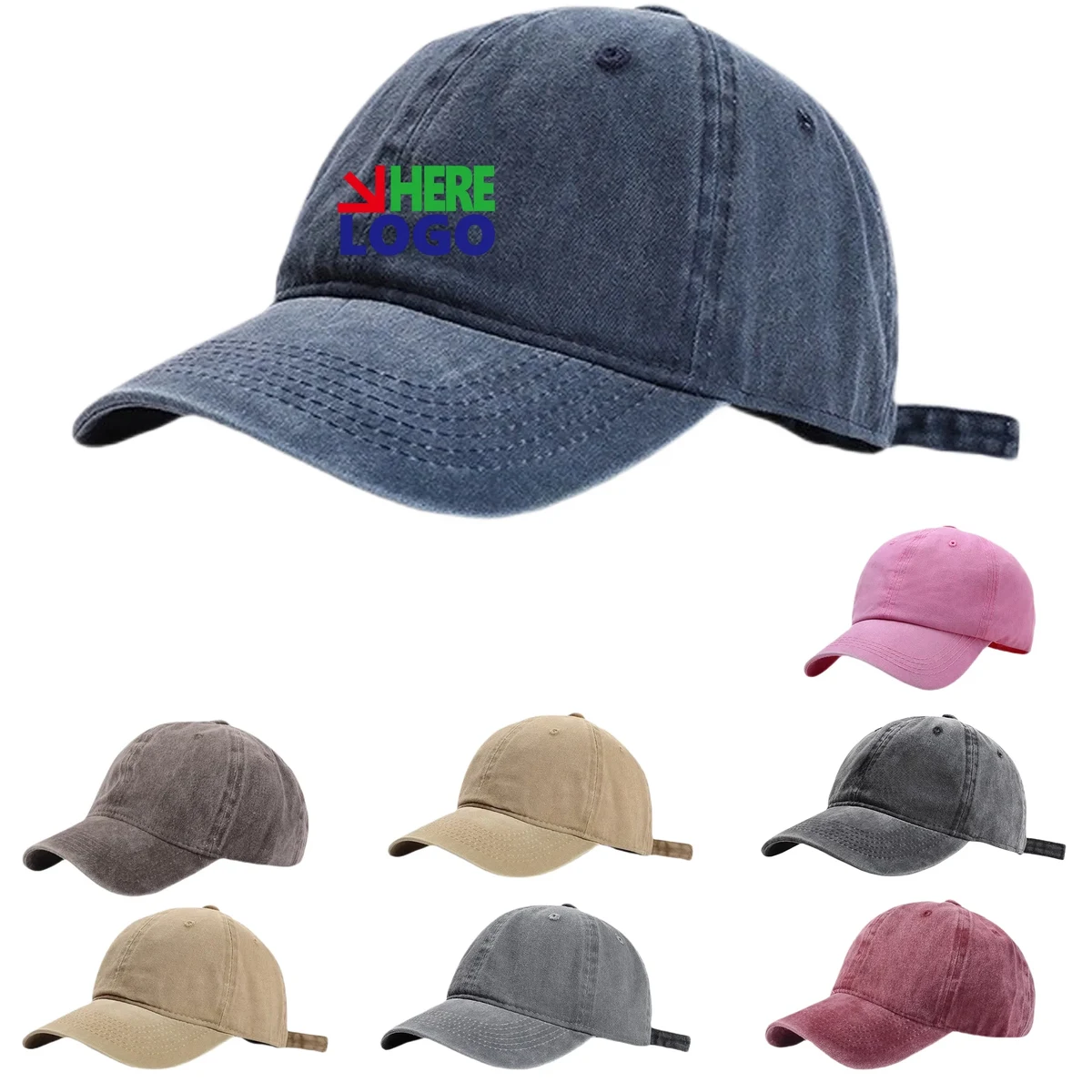 100% Cotton Baseball Cap Adjustable MOQ20 1