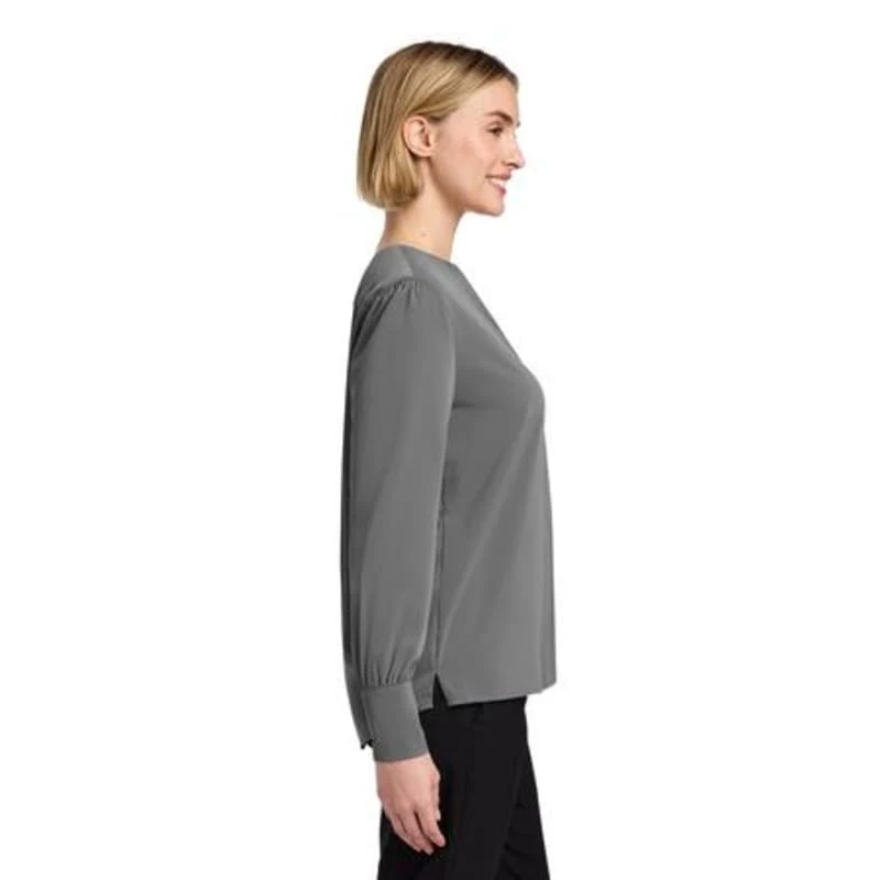 Brooks Brothers Women's Open-Neck Satin Blouse 1
