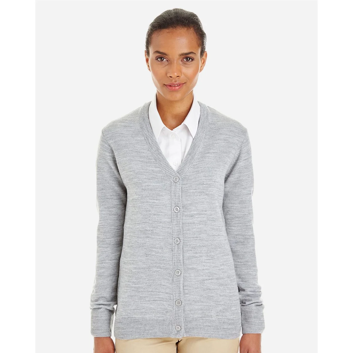 Women's Pilbloc V-Neck Button Cardigan Sweater - M425W 1