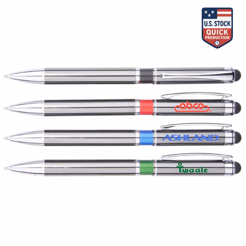 Aluminum Stylus Ballpoint Pen in Gunmetal Finish