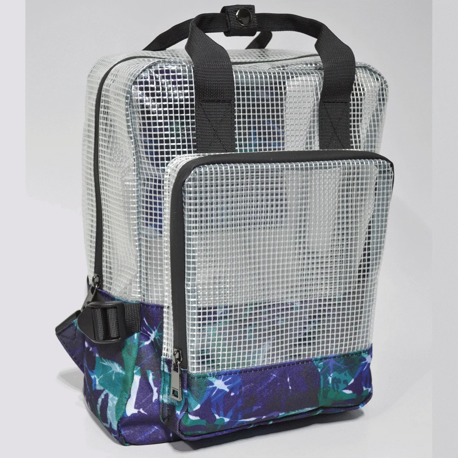 Grid PVC Backpack w/ Bottom Sublimation 1