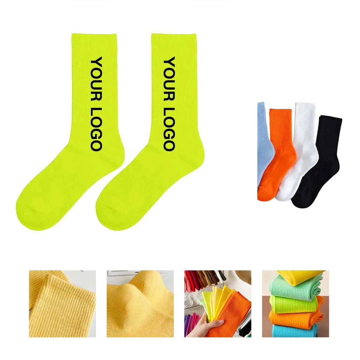 Cotton Long Socks Jacquard Pattern Breathable 1