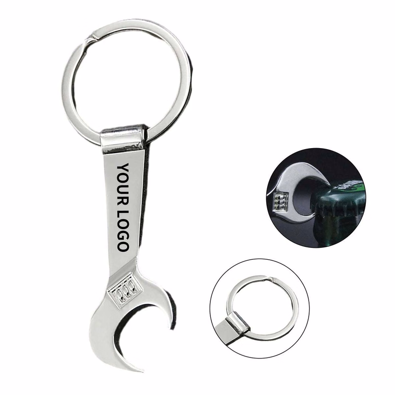 Compact Metal Wrench Bottle Opener Keychain Tool