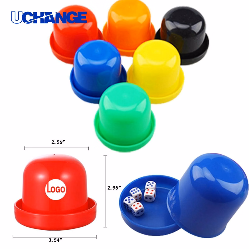 Plastic Dice Cups with Lid Set for Game Nights