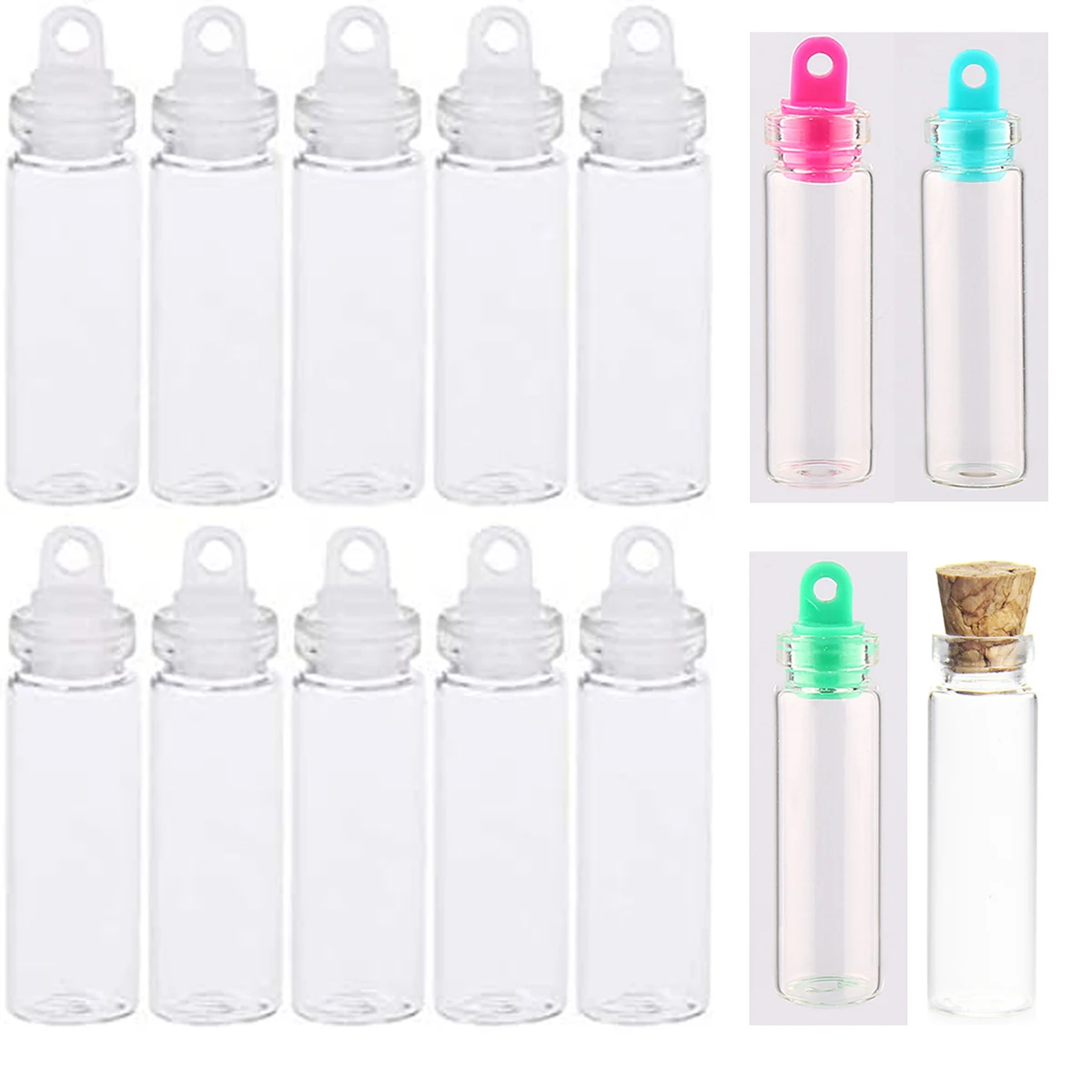 Mini Glass Wishing Bottle 1