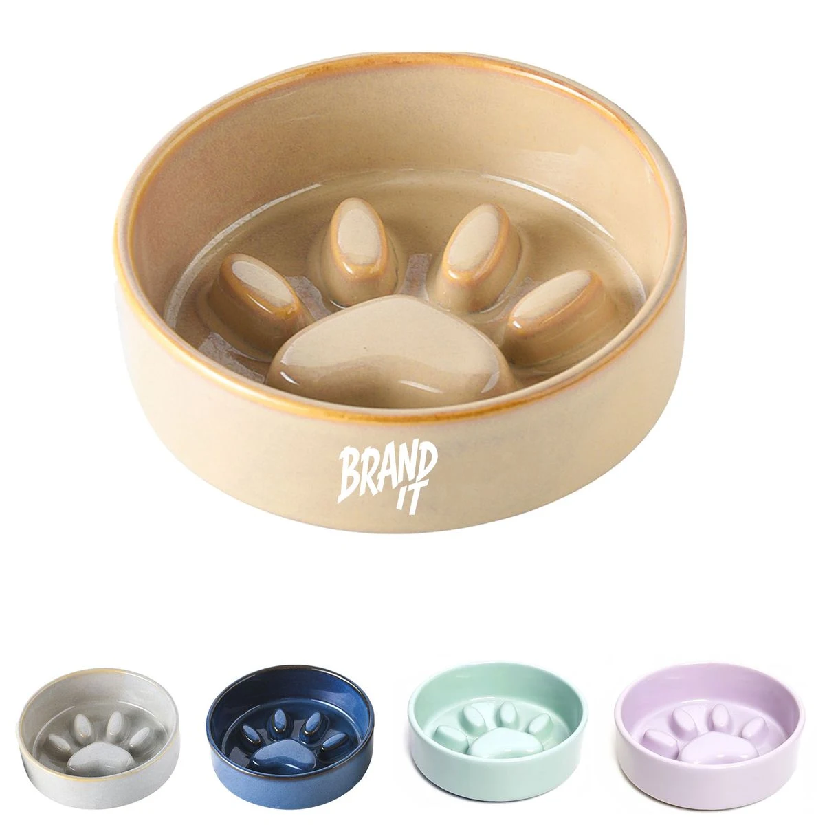 Ceramic Slow Food Pet Bowl 1