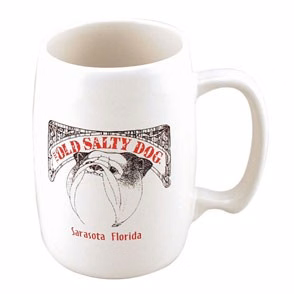 16 Oz. Barrel Ceramic Mug - White