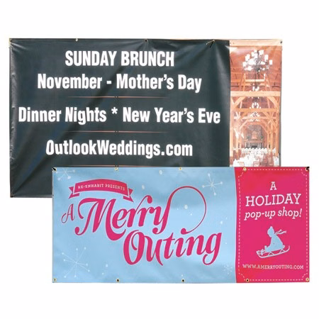 13 OZ 1-Sided Outdoor Banner, 2'w x 10'h