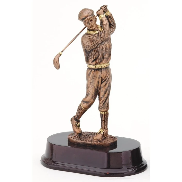 Golf, Male - Bronze Series Golf Resin, 8-1/2" 1