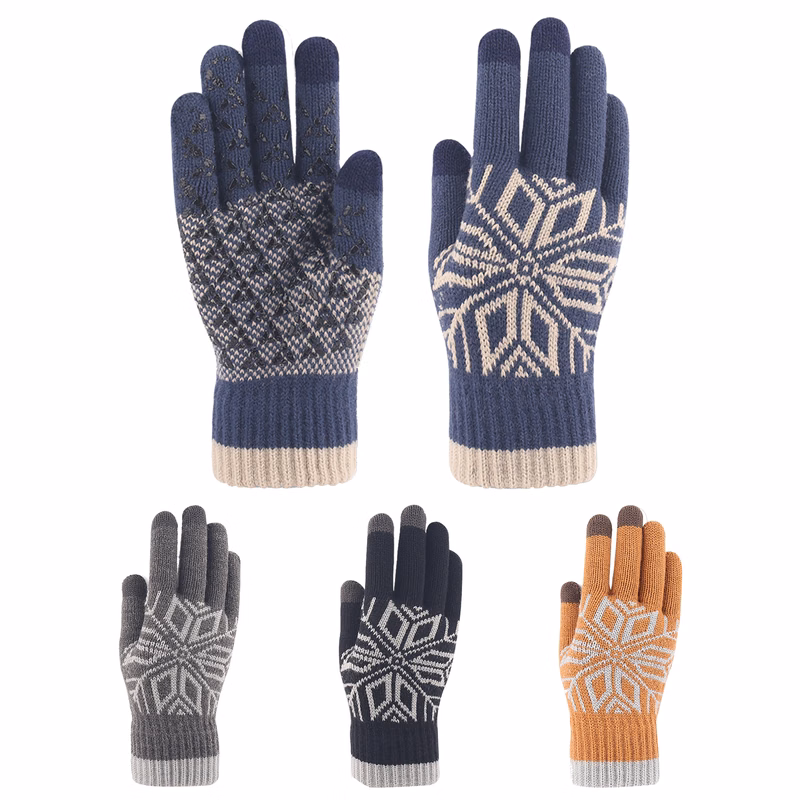 Knitted Touch Screen Thickened Non-Slip Gloves