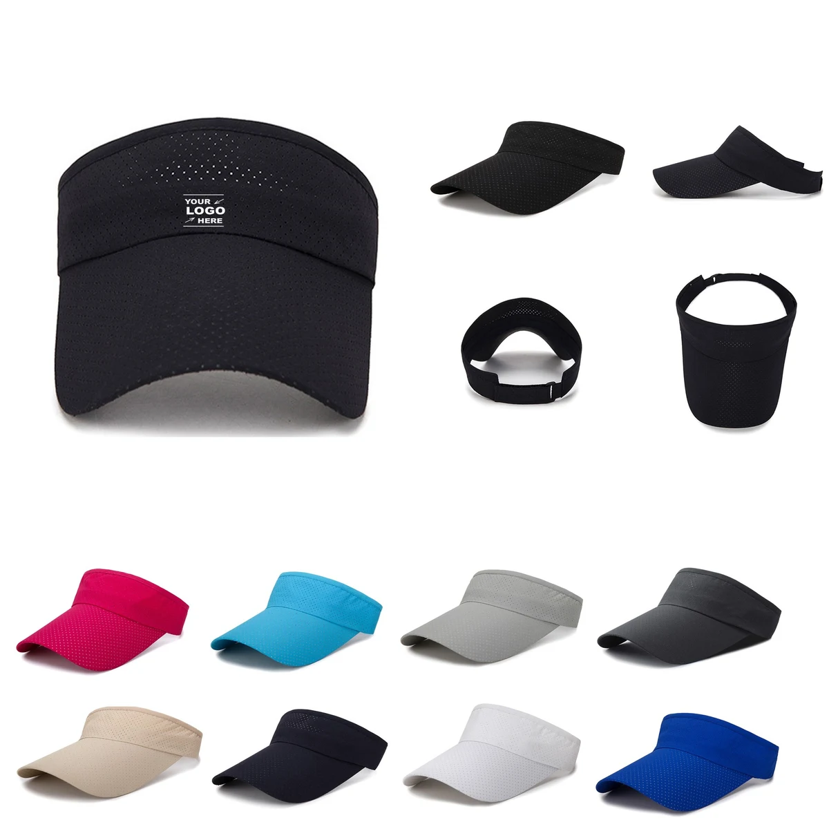 Unisex Quick Dry Topless Sports Large Brim Sun Cap 1