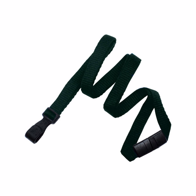 3/8" Bamboo Lanyard w/ Breakaway & "No-Twist" Wide Plastic Hook