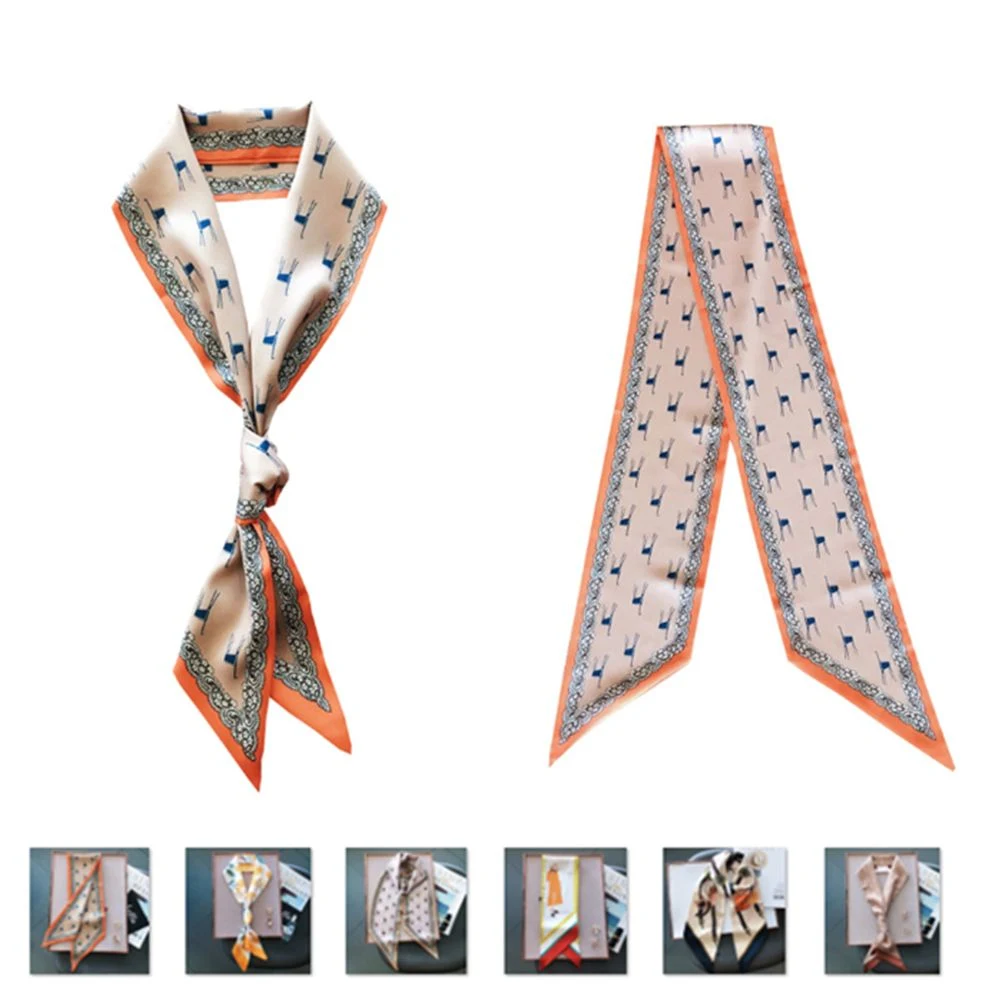 Lady's Slim Long Satin Scarf 1