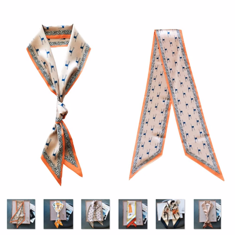 Lady's Slim Long Satin Scarf