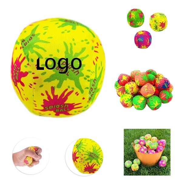 Custom 2 inch Water Splash Balls Soft Nylon — Pool Party Favor Pack 1