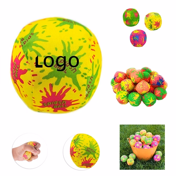 Custom 2 inch Water Splash Balls Soft Nylon — Pool Party Favor Pack
