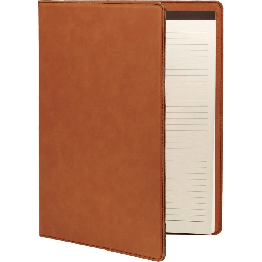 Rawhide Brown Leatherette Portfolio w/Notepad (9.5 x 12") 1