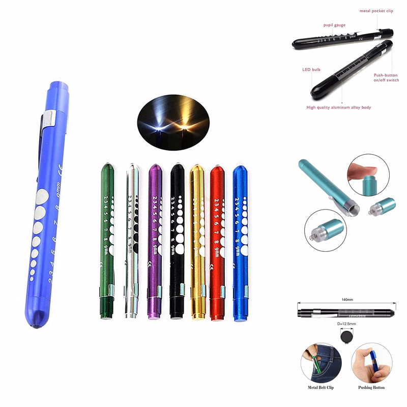 Medical LED Pen Light With Pupil Gauge