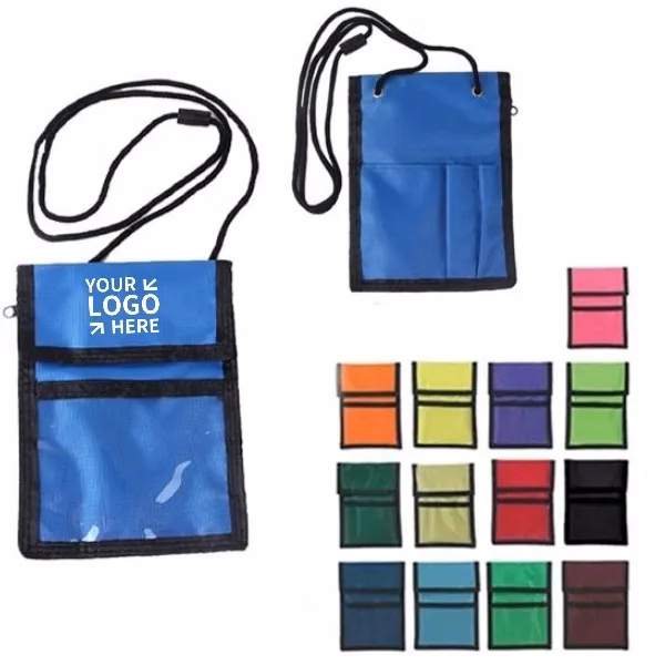 Neck Wallet Passport Badge Card Holder